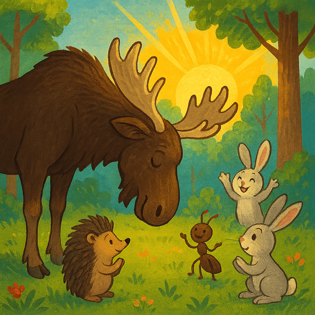 Лось благодарит своих друзей