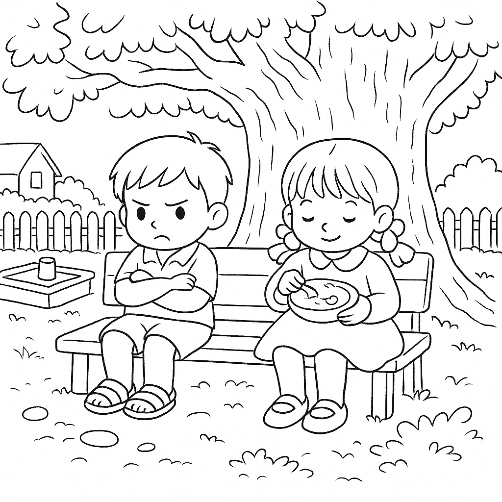 Раскраска по сказке "Удивительные приключения мальчика без тени и тени без мальчика"