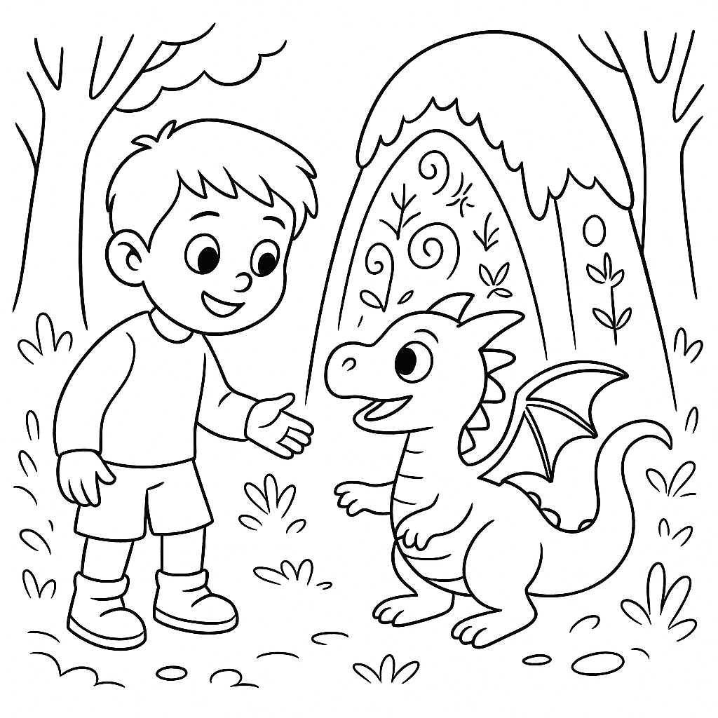 Раскраска по сказке "Динозавры зубной феи"