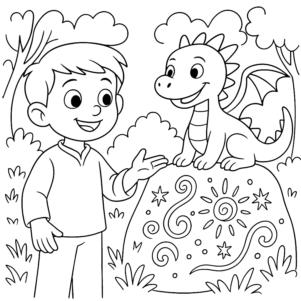 Раскраска по сказке "Динозавры зубной феи"