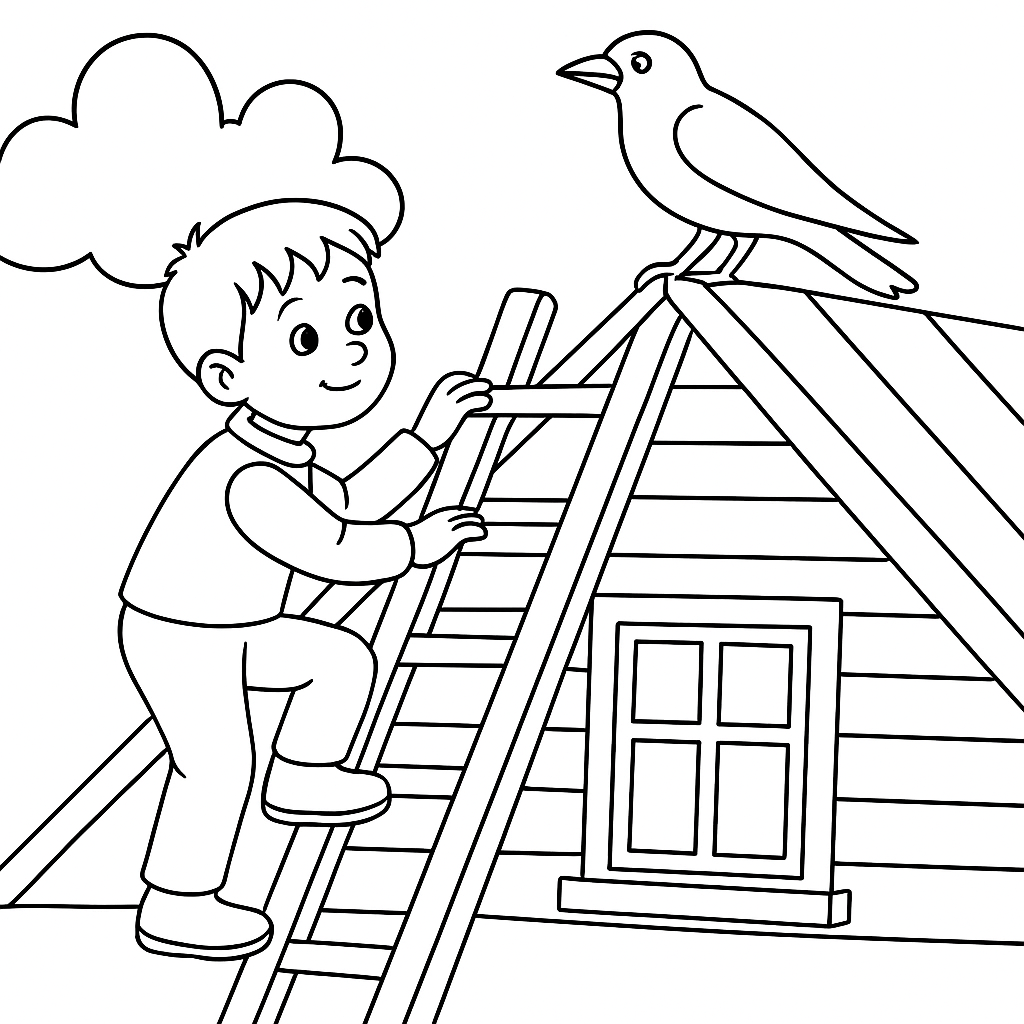 Раскраска по сказке "Галка"