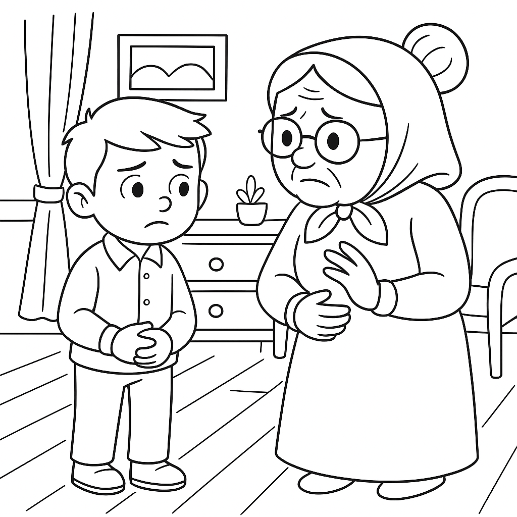 Раскраска по сказке "Галка"