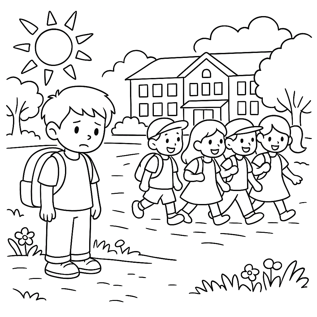 Раскраска по сказке "Тонино-невидимка"