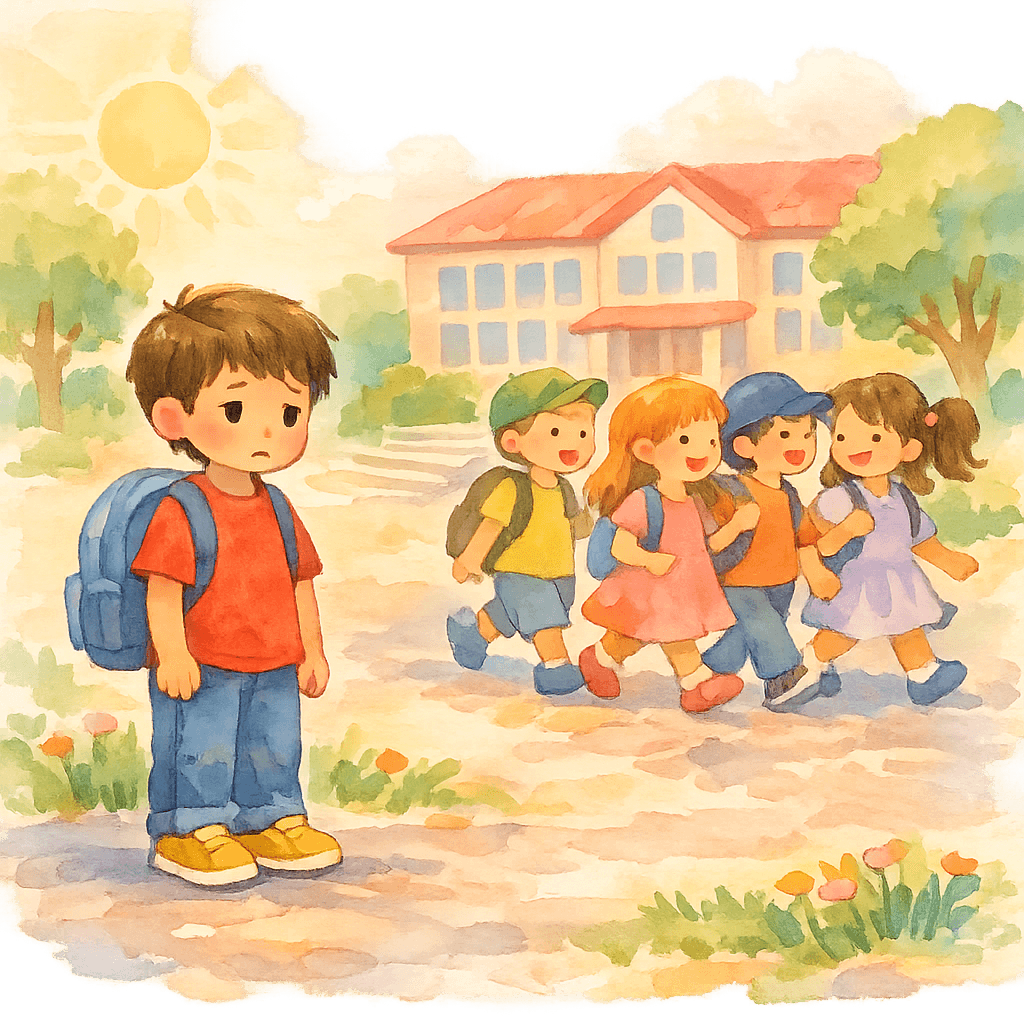 Печальный Тонино-невидимка не замечен ребятами на улице