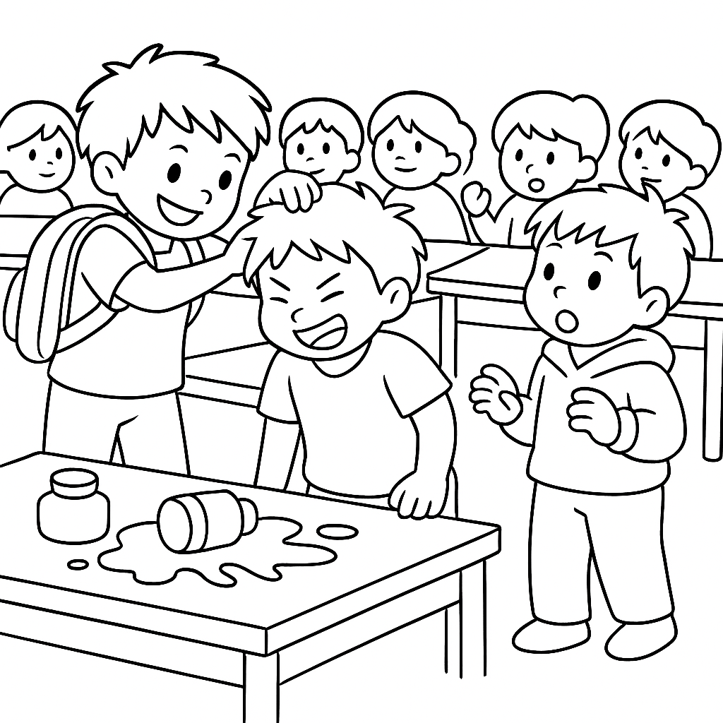 Раскраска по сказке "Тонино-невидимка"