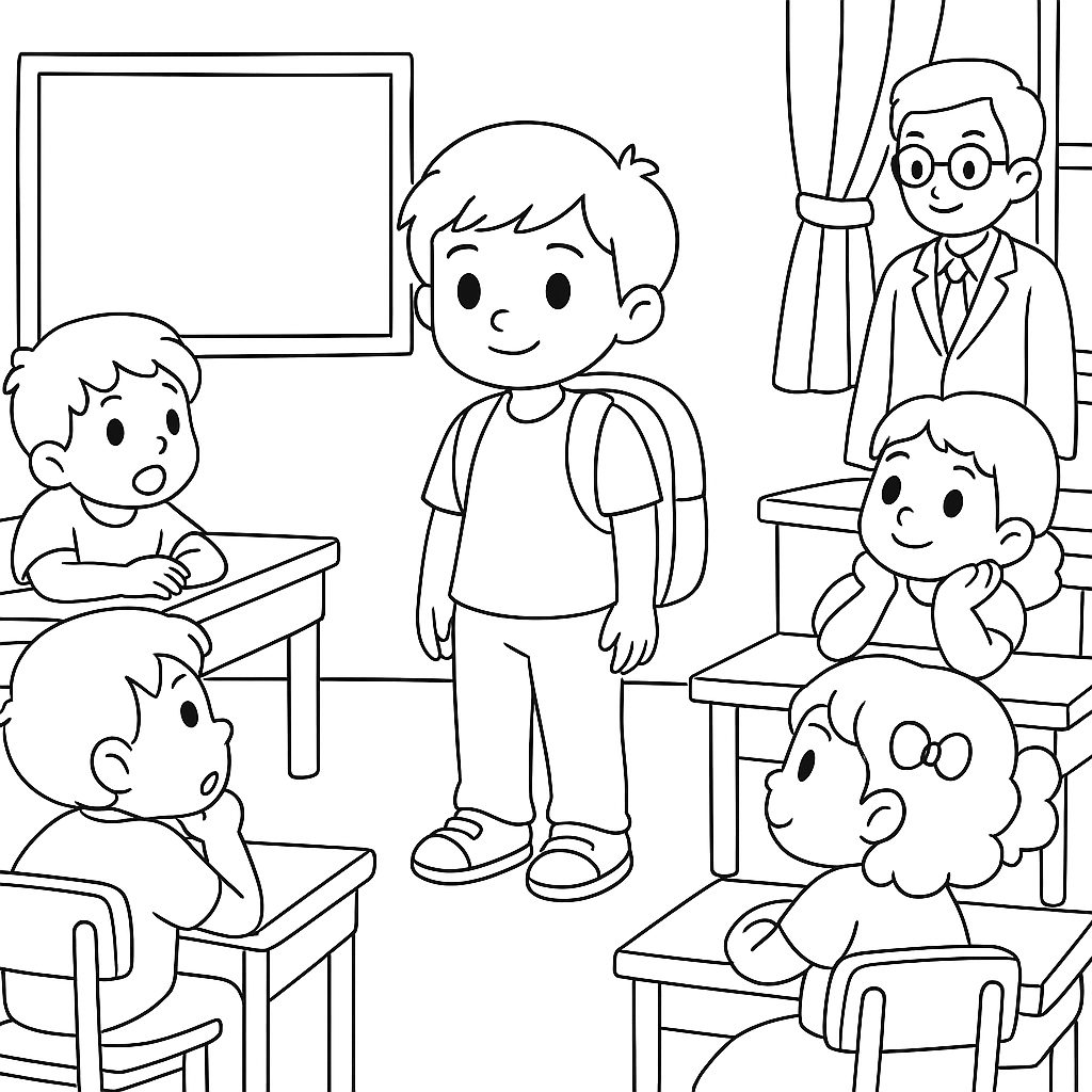 Раскраска по сказке "Тонино-невидимка"