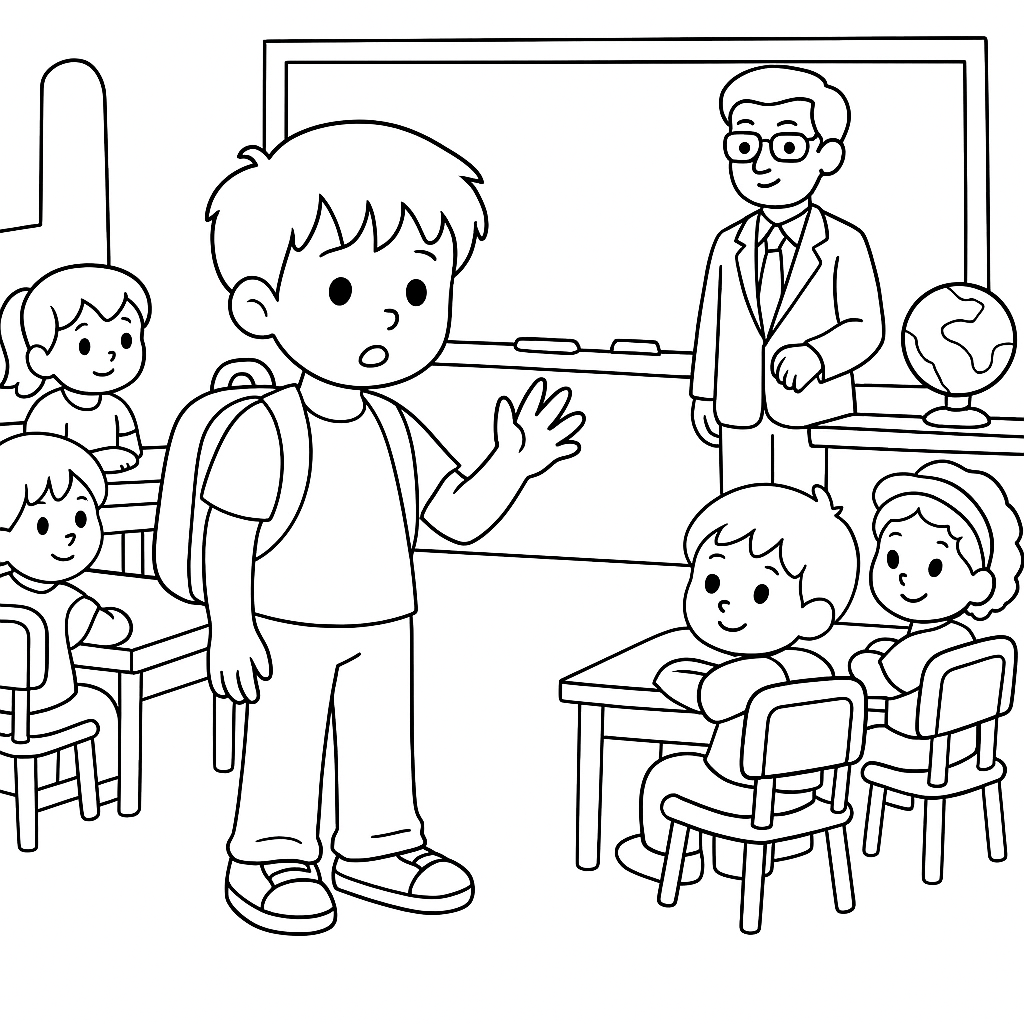 Раскраска по сказке "Тонино-невидимка"