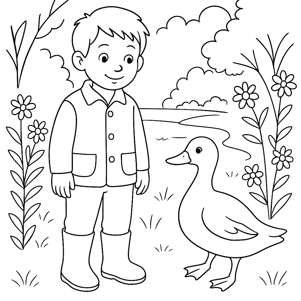 Раскраска по сказке "Хромка"