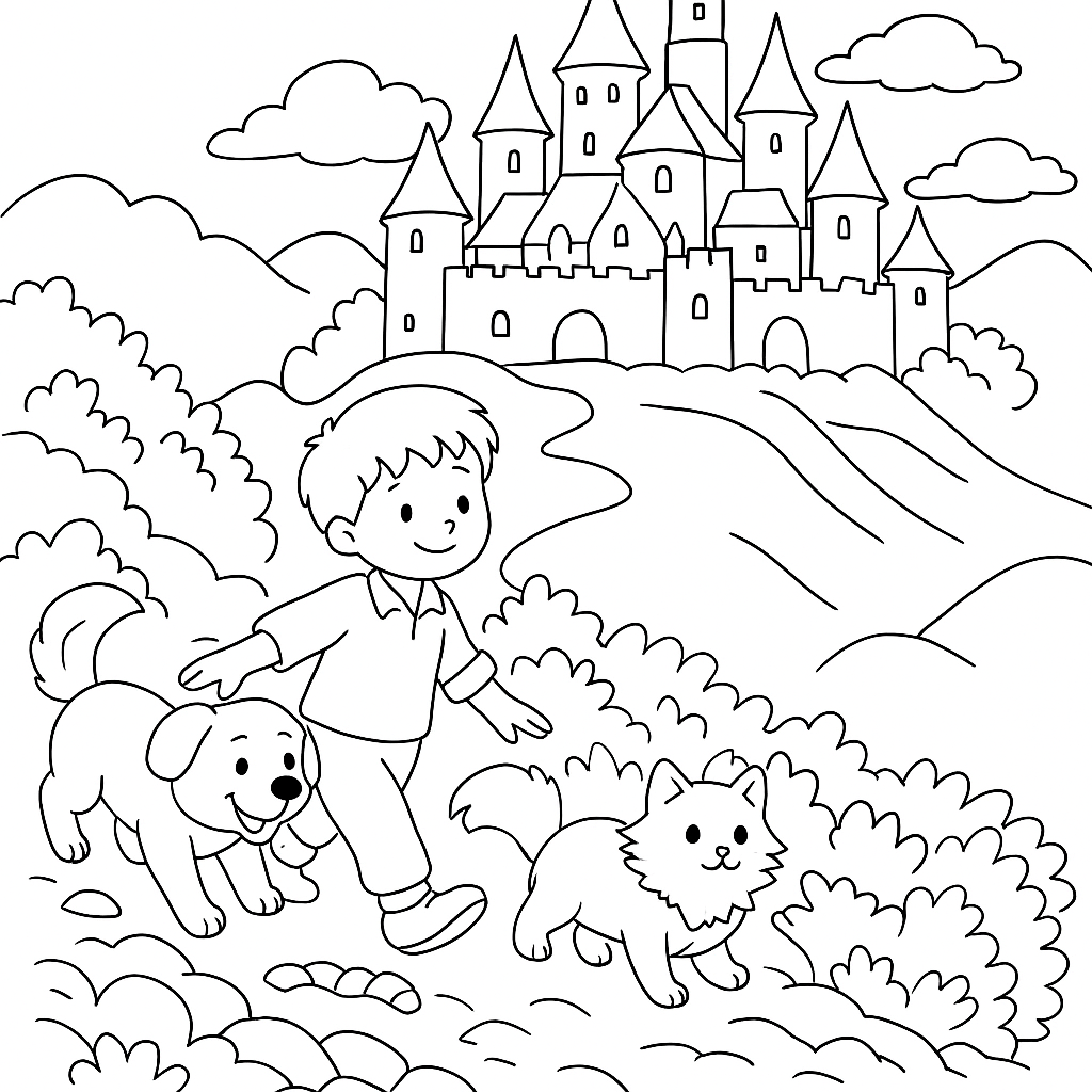 Раскраска по сказке "Железный перстень"