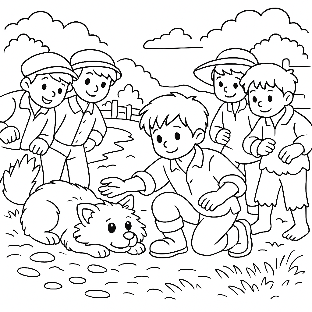 Раскраска по сказке "Железный перстень"