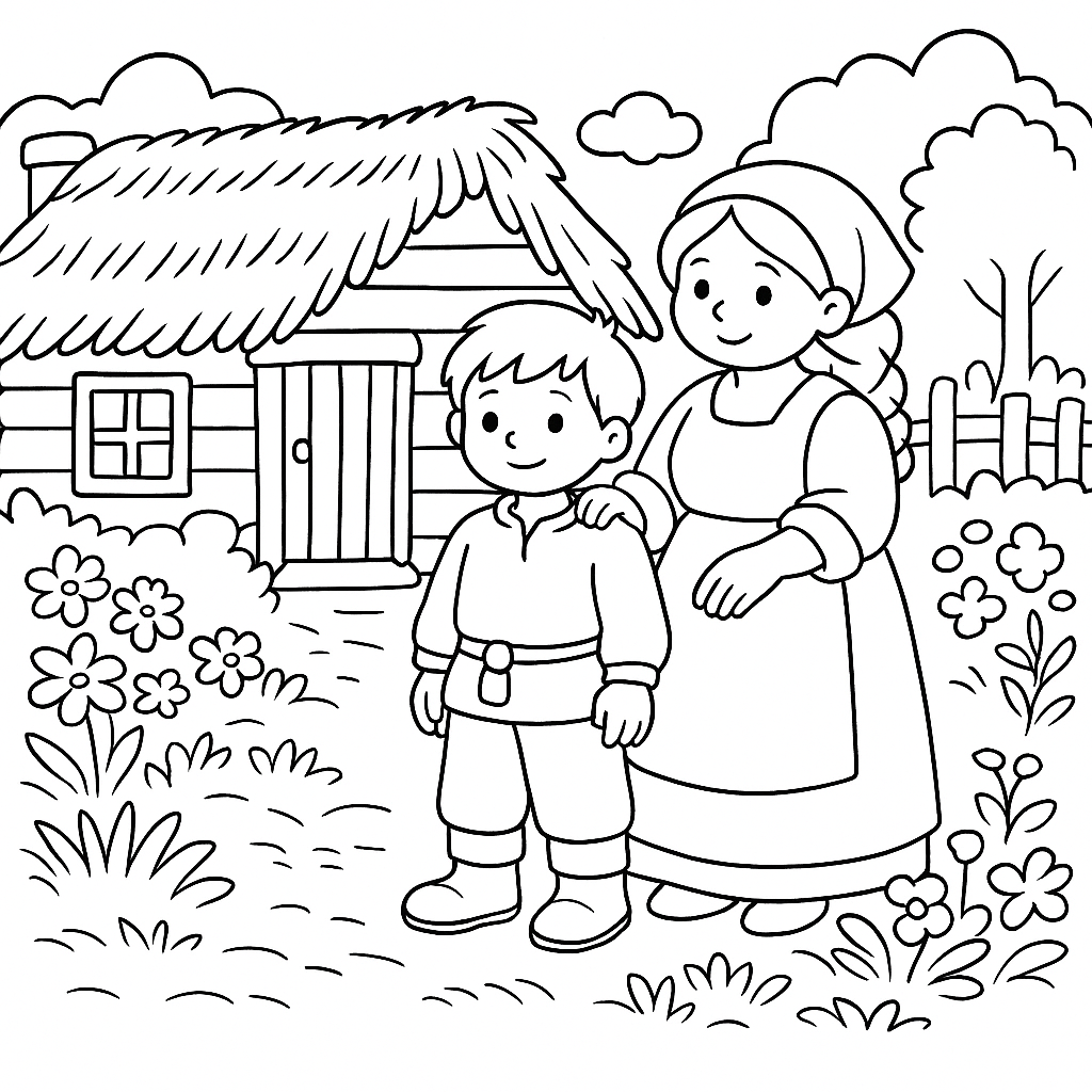 Раскраска по сказке "Железный перстень"