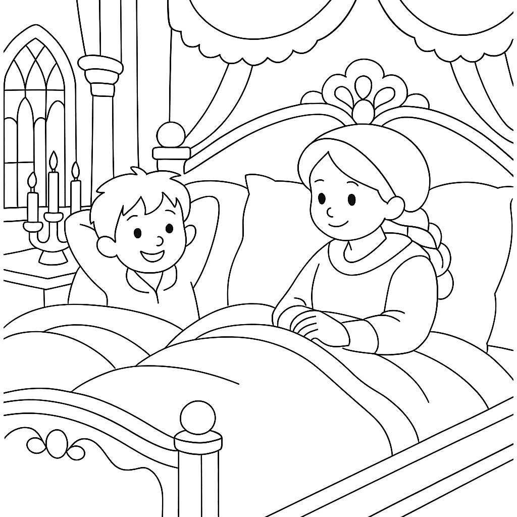 Раскраска по сказке "Железный перстень"