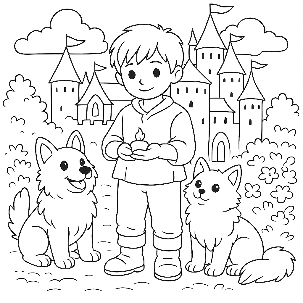 Раскраска по сказке "Железный перстень"