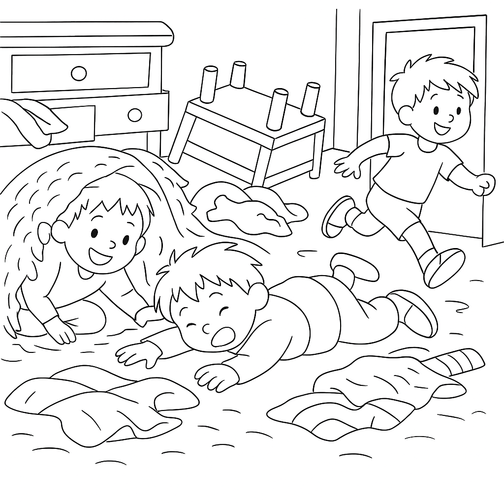 Раскраска по сказке "Находчивость"