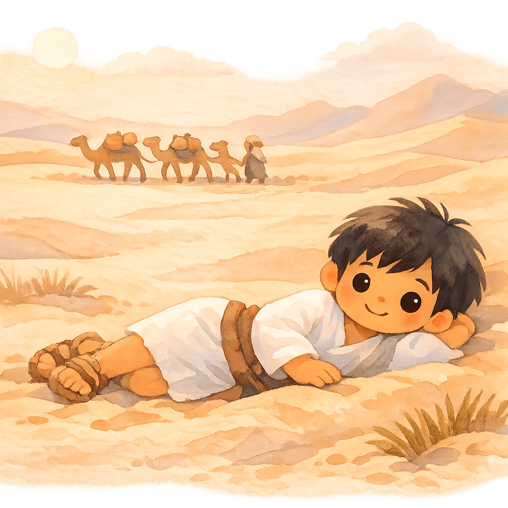 Мальчик потерялся в пустыне, караван уже далеко