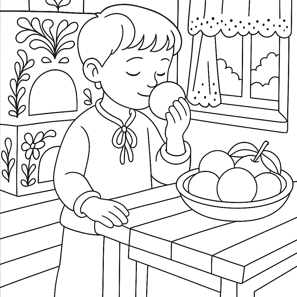 Раскраска по сказке "Косточка"