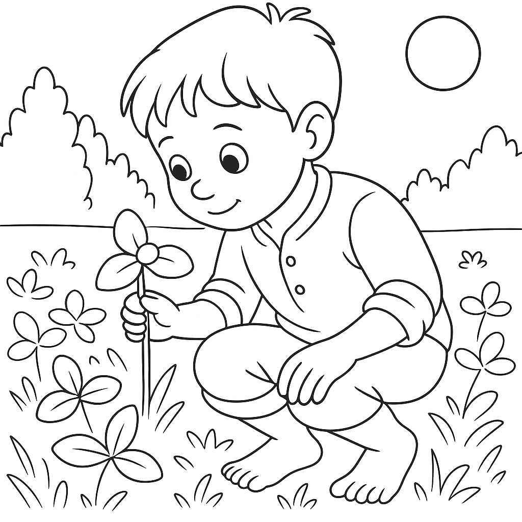 Раскраска по сказке "Какая бывает роса на траве"