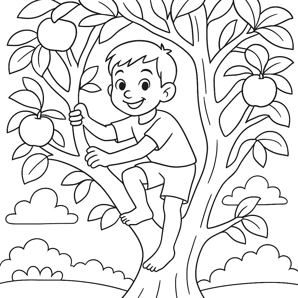Раскраска по сказке "Щедрое дерево"