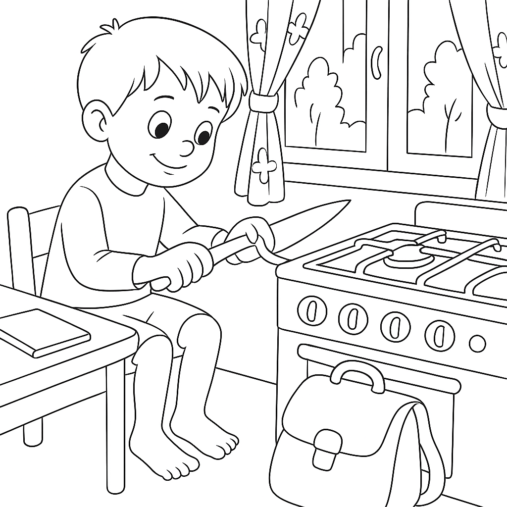 Раскраска по сказке "Синий кинжал"