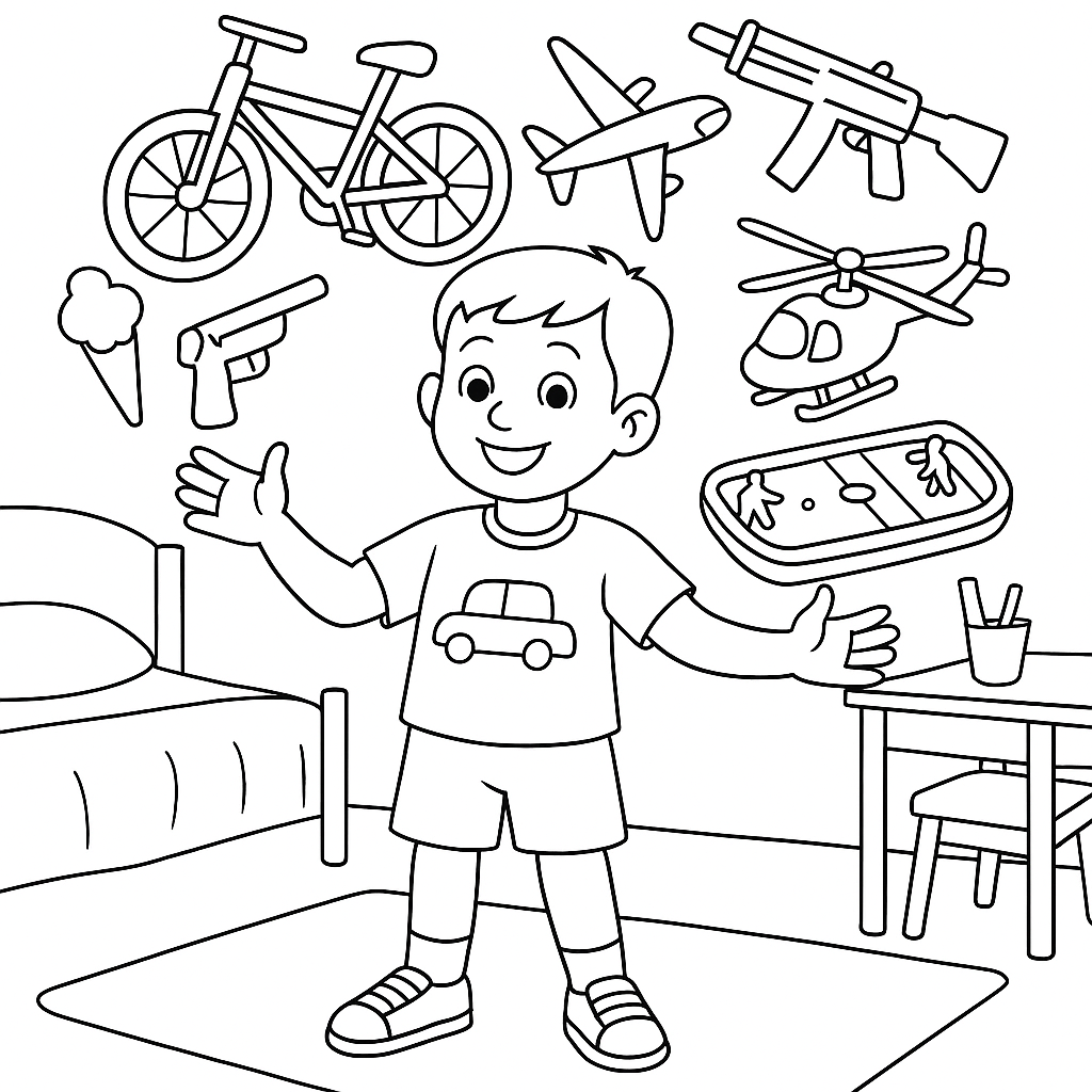 Раскраска по сказке "Карусель в голове"