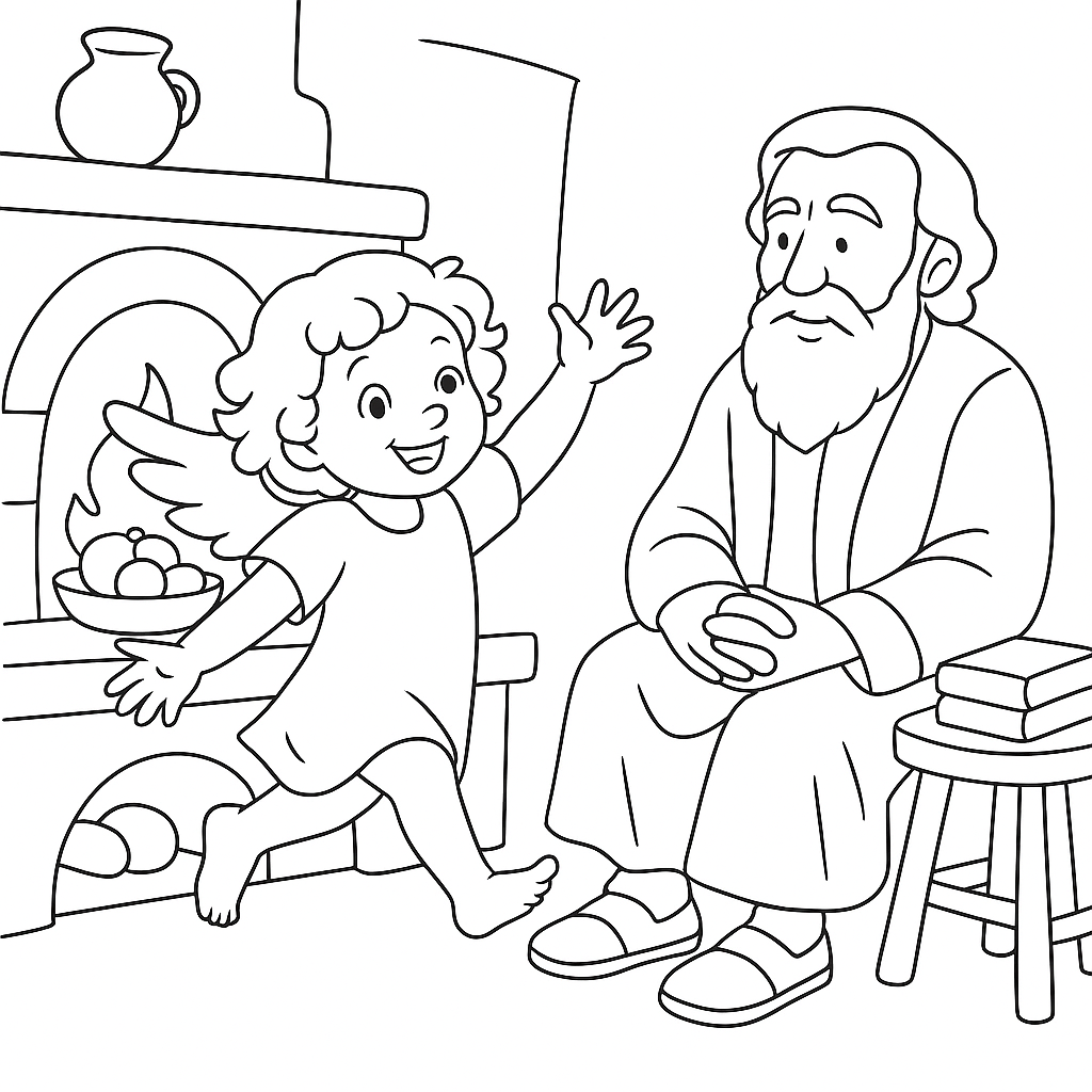 Раскраска по сказке "Скверный мальчишка"