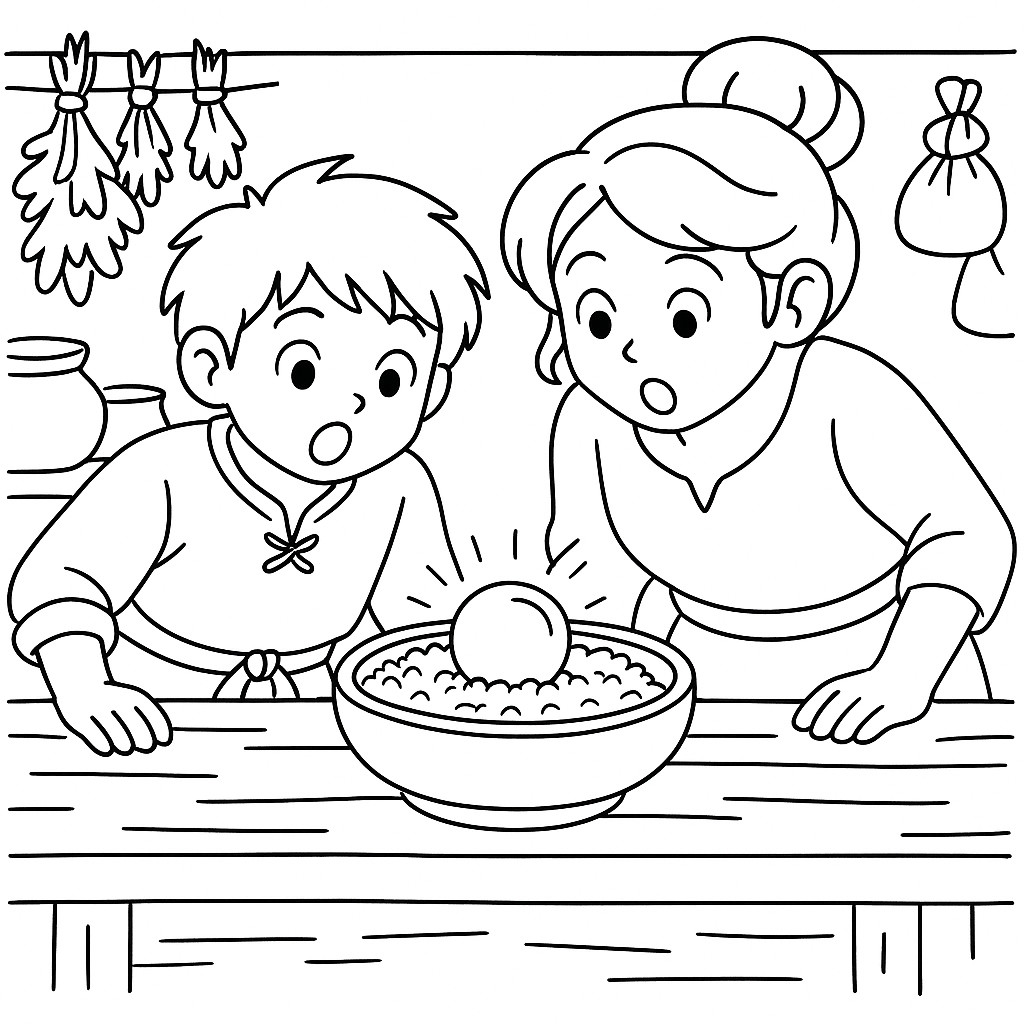 Раскраска по сказке "О том, как ча превратился в дракона"