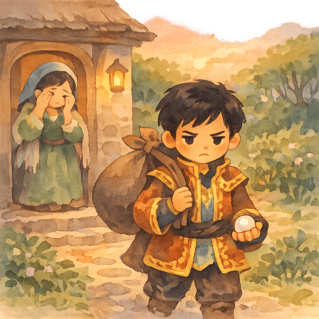 Ча уходит из дома с жемчужиной