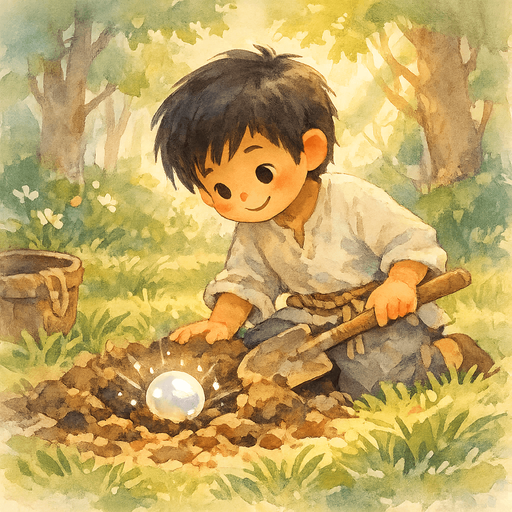 Ча нашёл жемчужину в земле