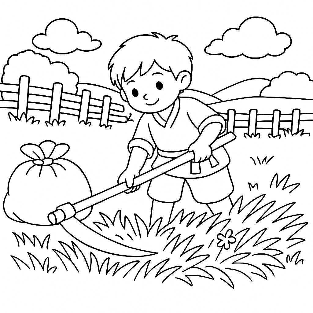 Раскраска по сказке "О том, как ча превратился в дракона"