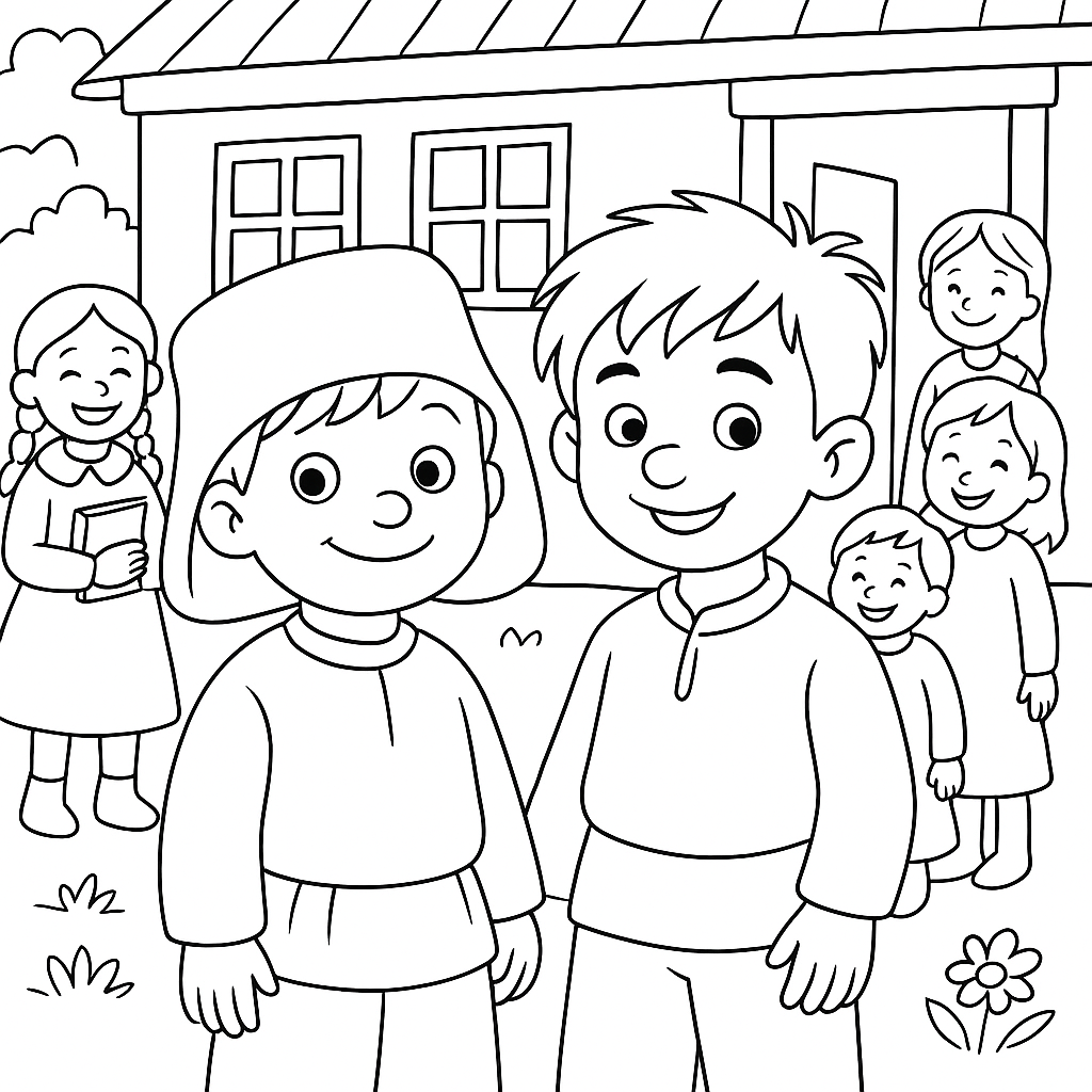 Раскраска по сказке "Филипок"