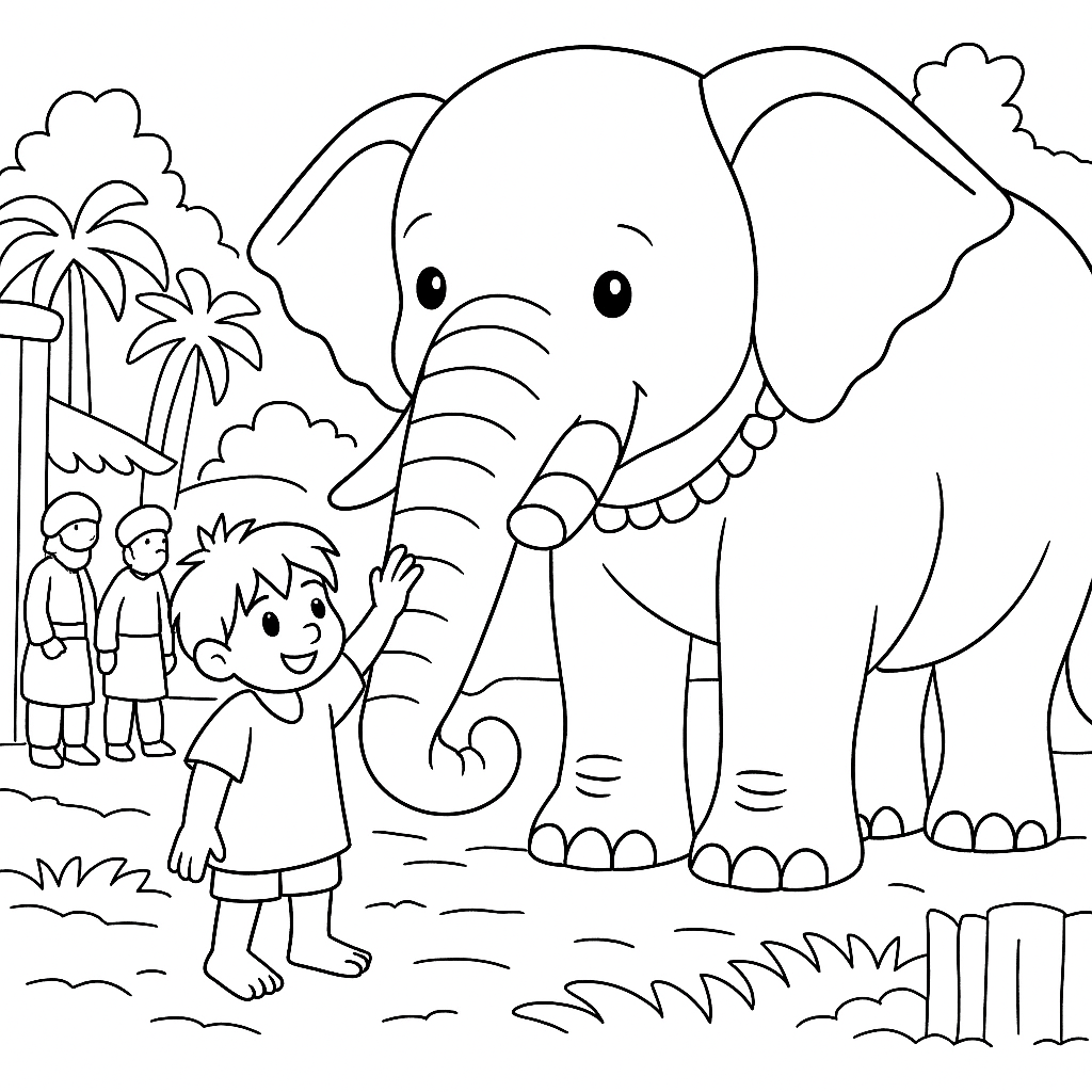 Раскраска по сказке "Маленький тумай"