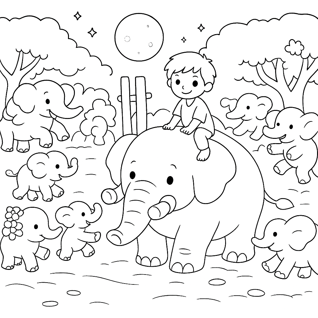 Раскраска по сказке "Маленький тумай"