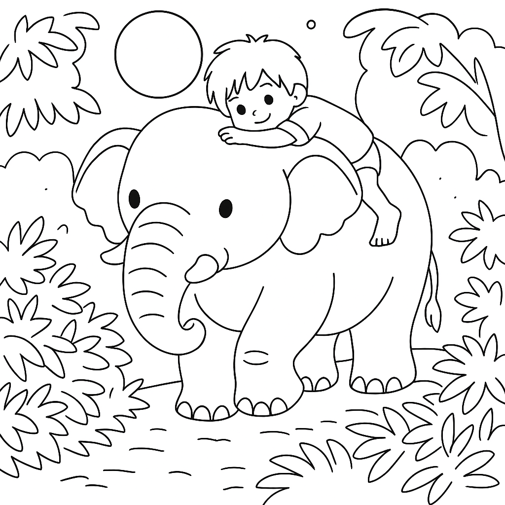 Раскраска по сказке "Маленький тумай"