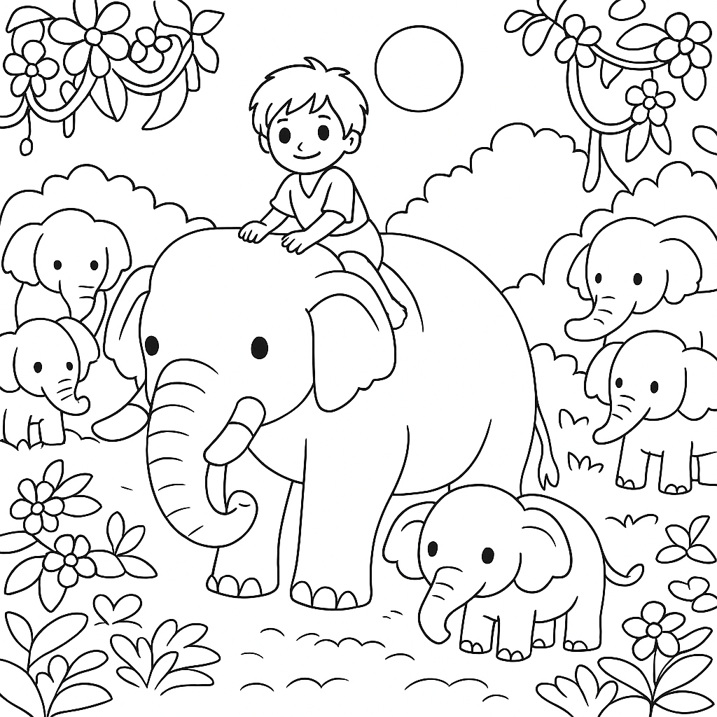 Раскраска по сказке "Маленький тумай"