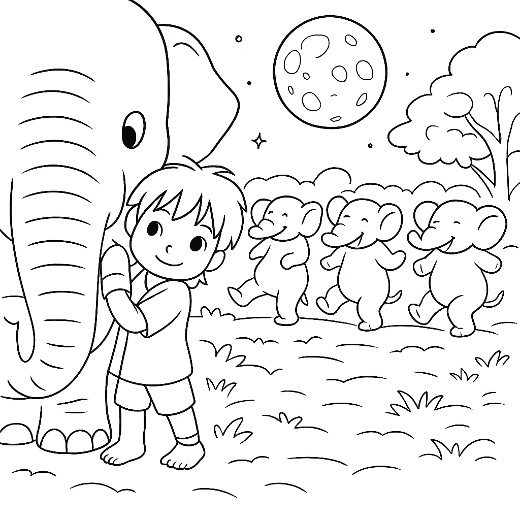 Раскраска по сказке "Маленький тумай"