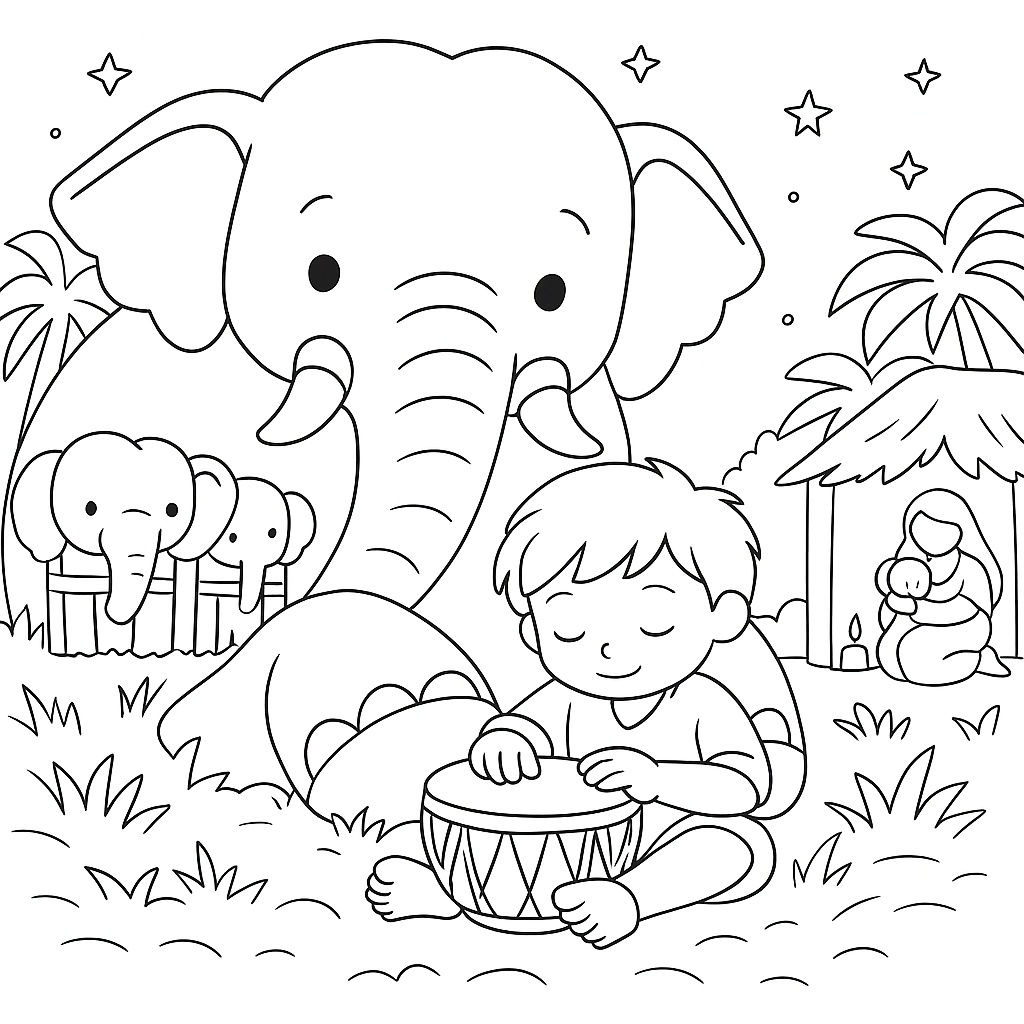 Раскраска по сказке "Маленький тумай"