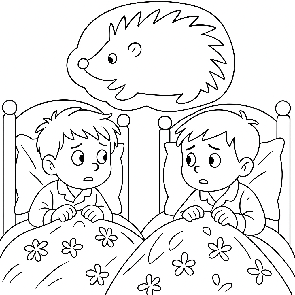 Раскраска по сказке "Страшный рассказ"