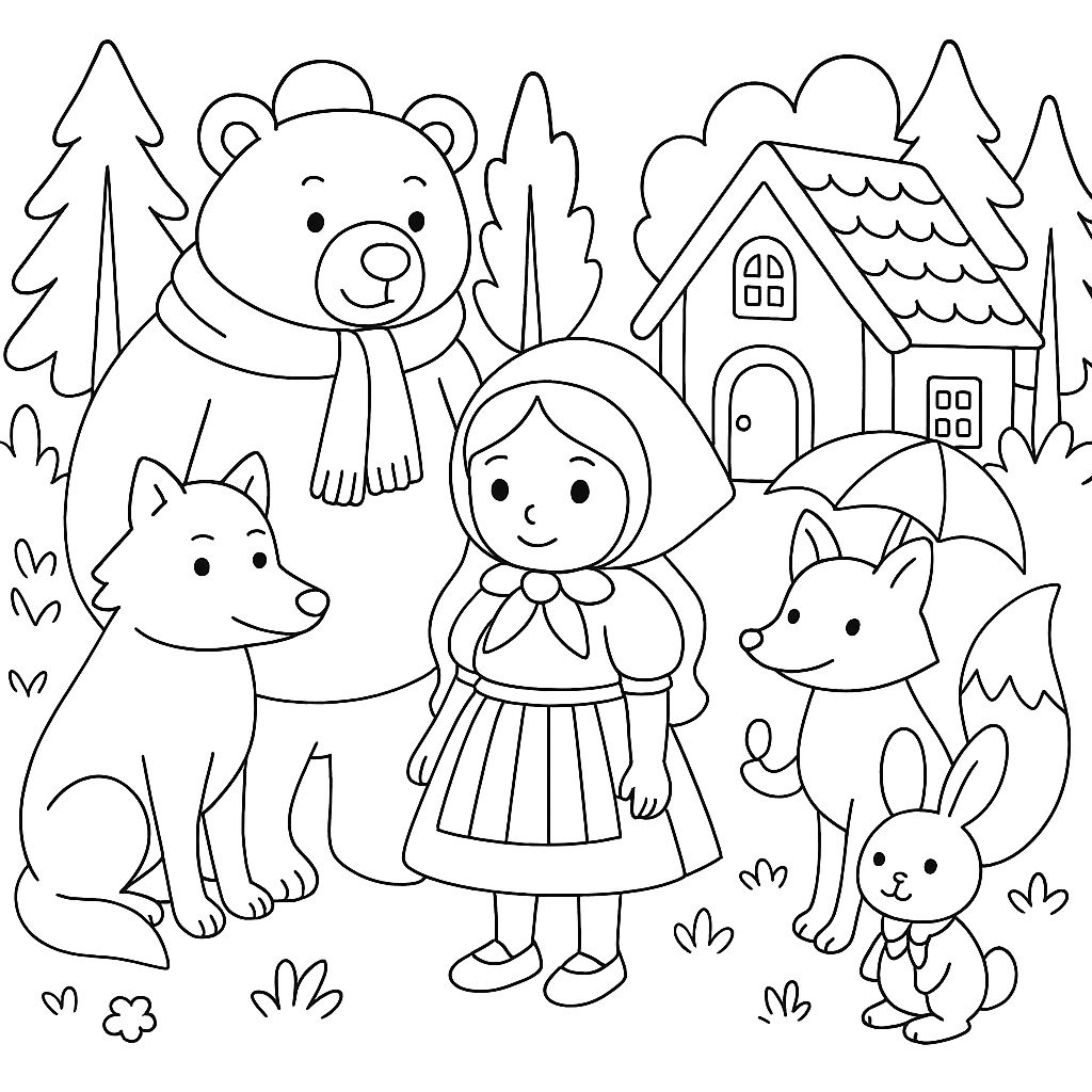 Раскраски: Маленькая лиза