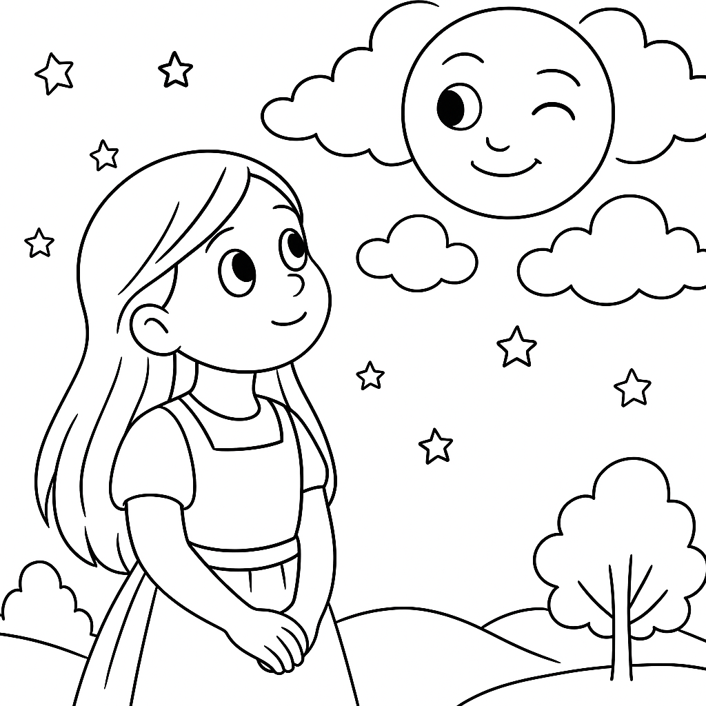 Раскраска по сказке "В прятки"