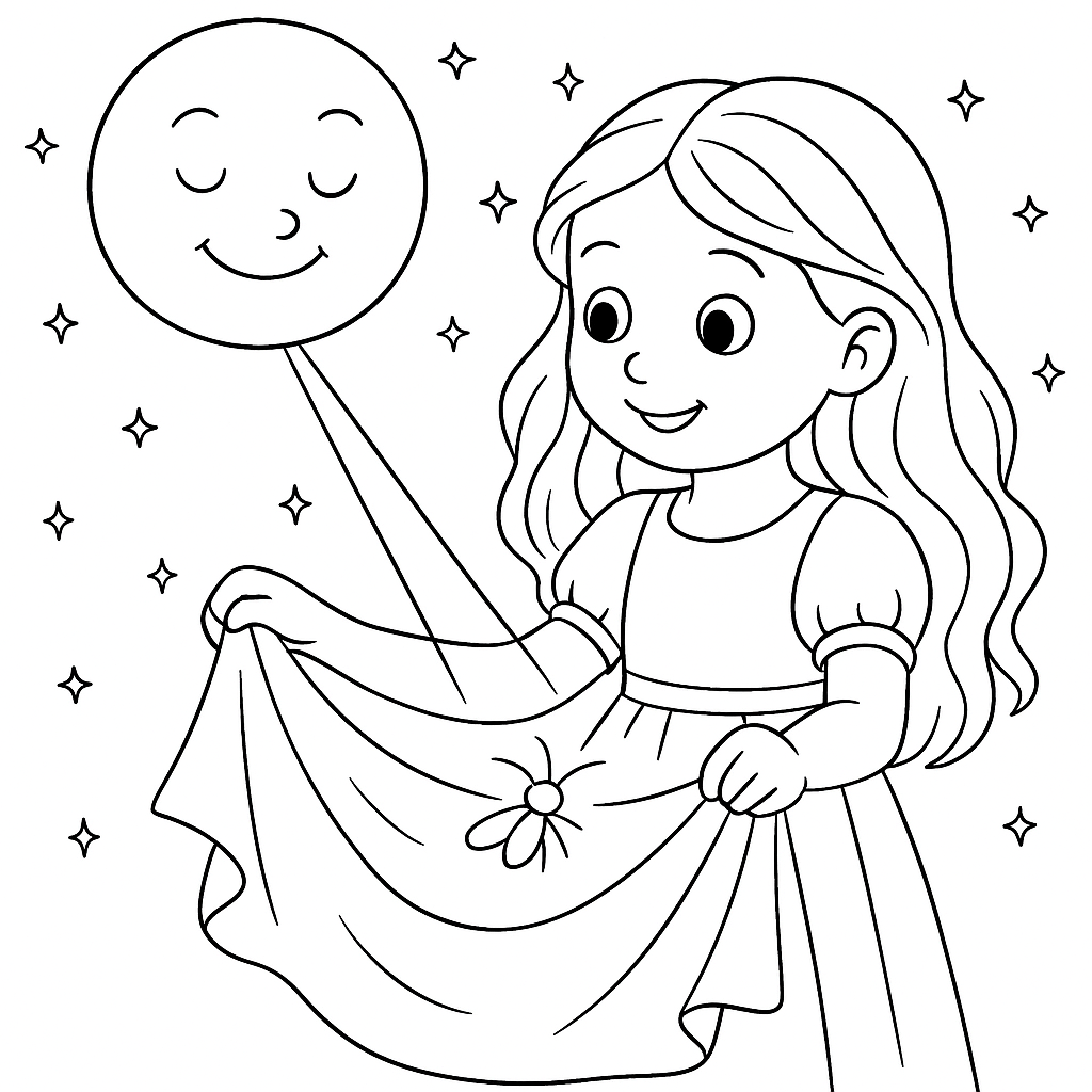 Раскраска по сказке "В прятки"