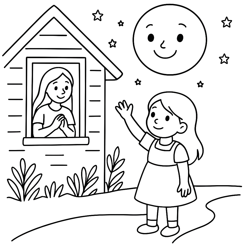 Раскраска по сказке "В прятки"