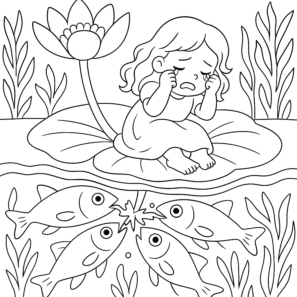 Раскраска по сказке "Дюймовочка"