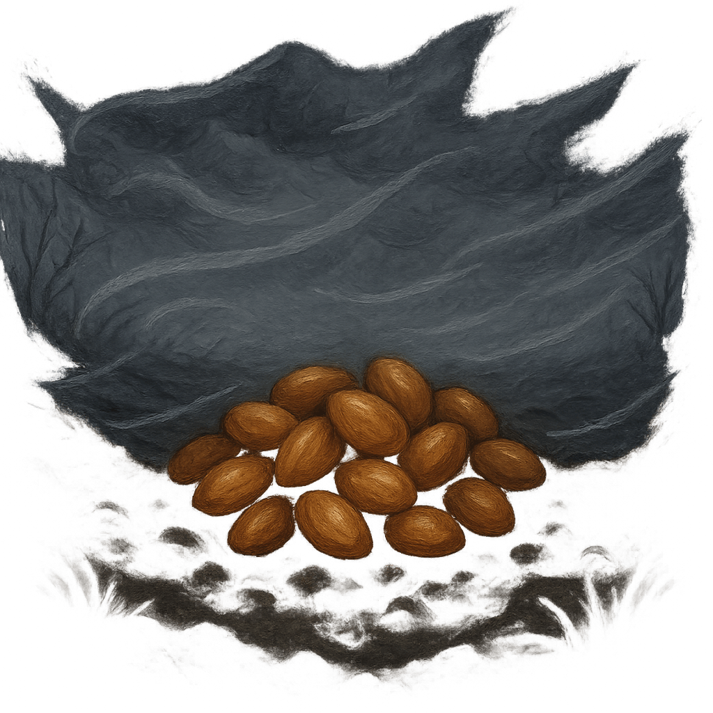 Зёрнышки дрожат в холодной земле, тесно прижавшись друг к другу.