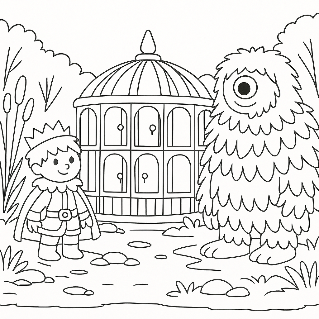 Раскраска по сказке "Леший"