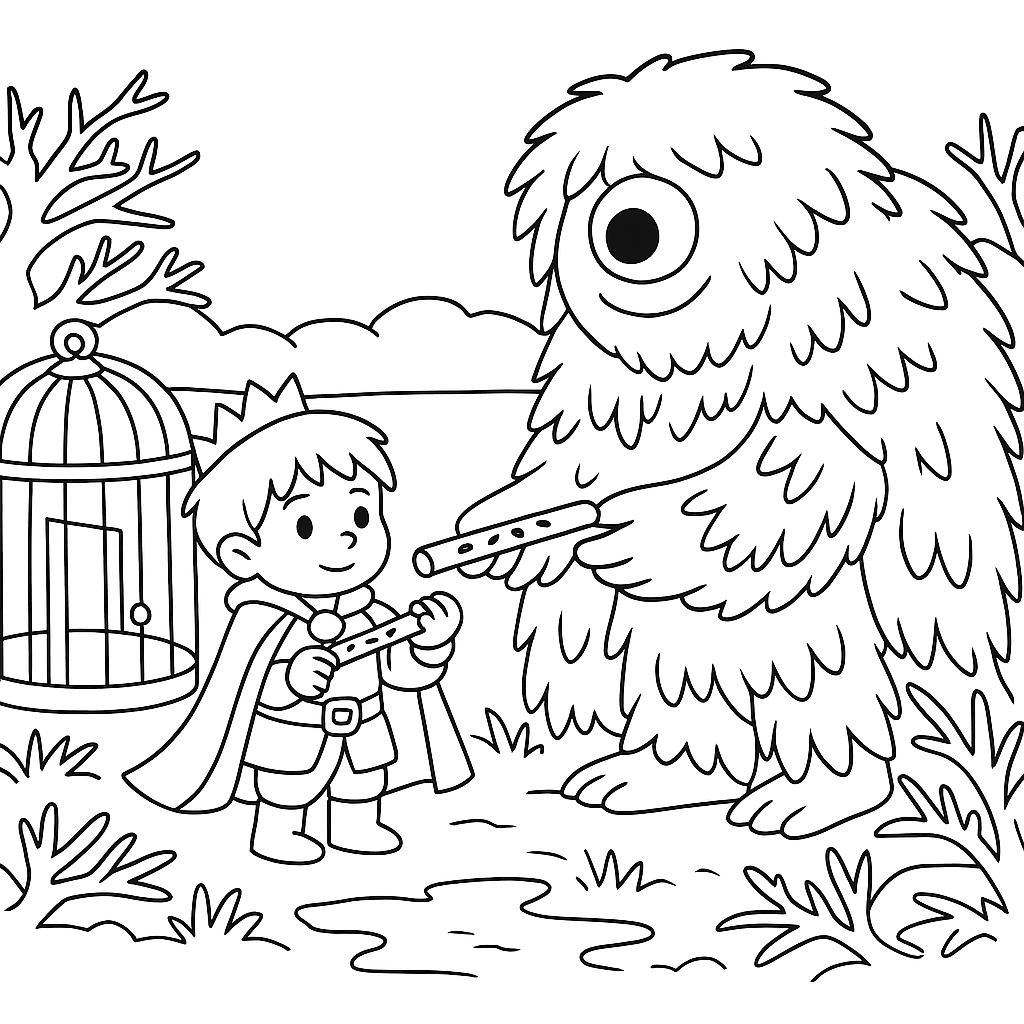 Раскраска по сказке "Леший"