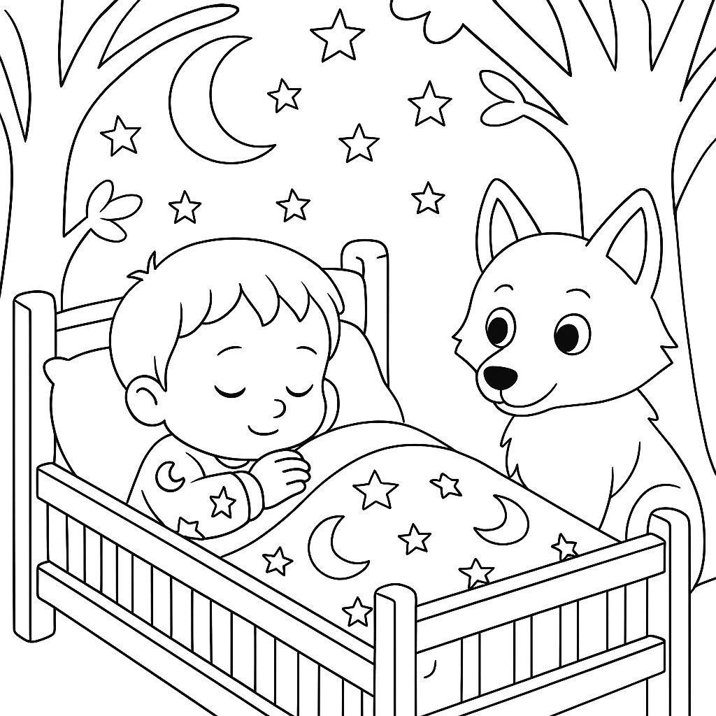 Раскраска по сказке "Волчок"