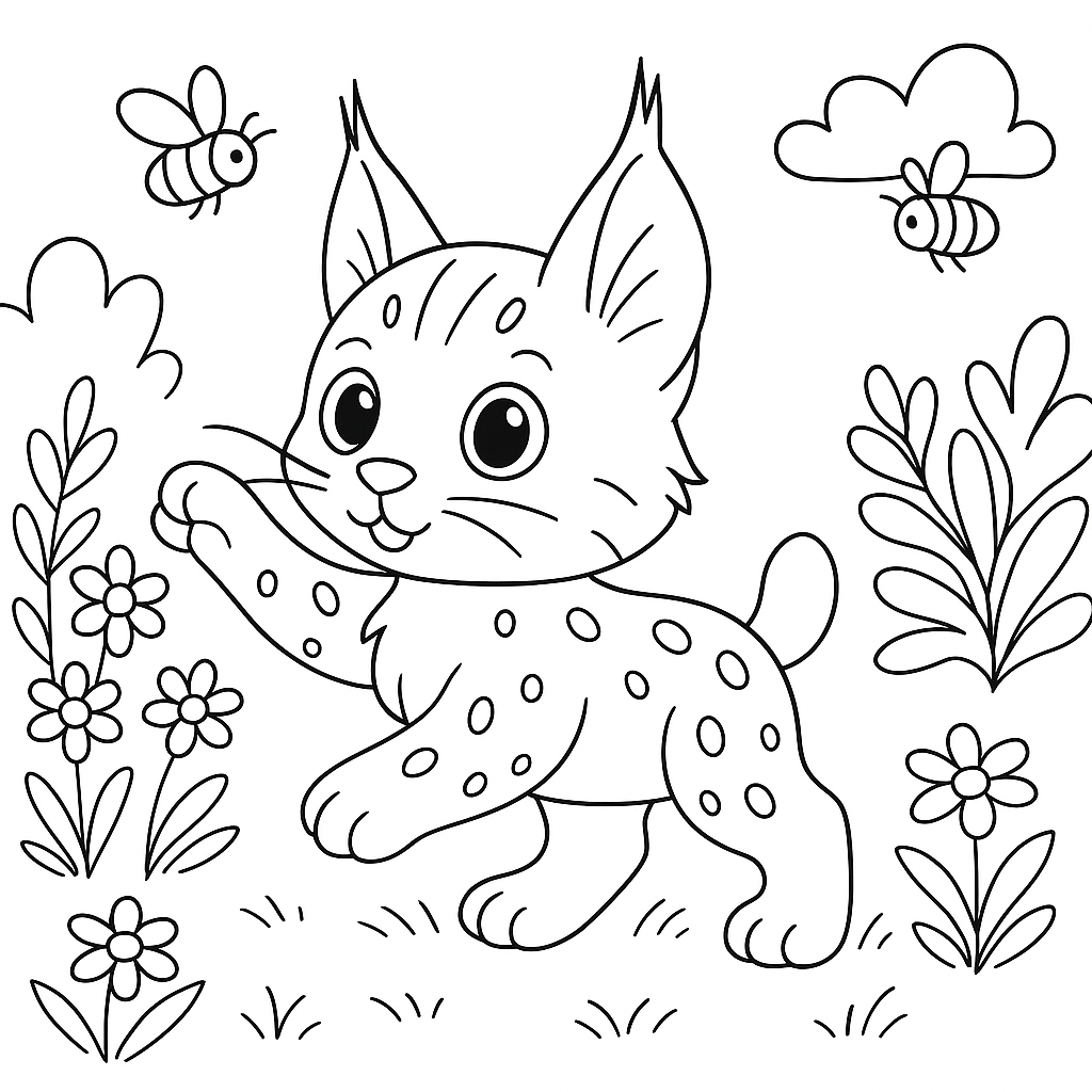 Раскраска по сказке "Лесной котенок"