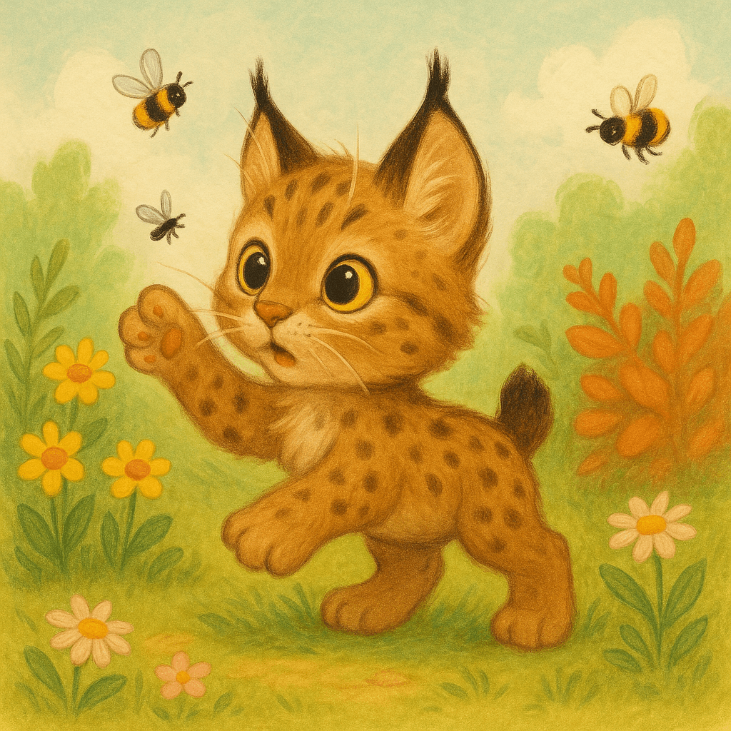 Рысенок на полянке