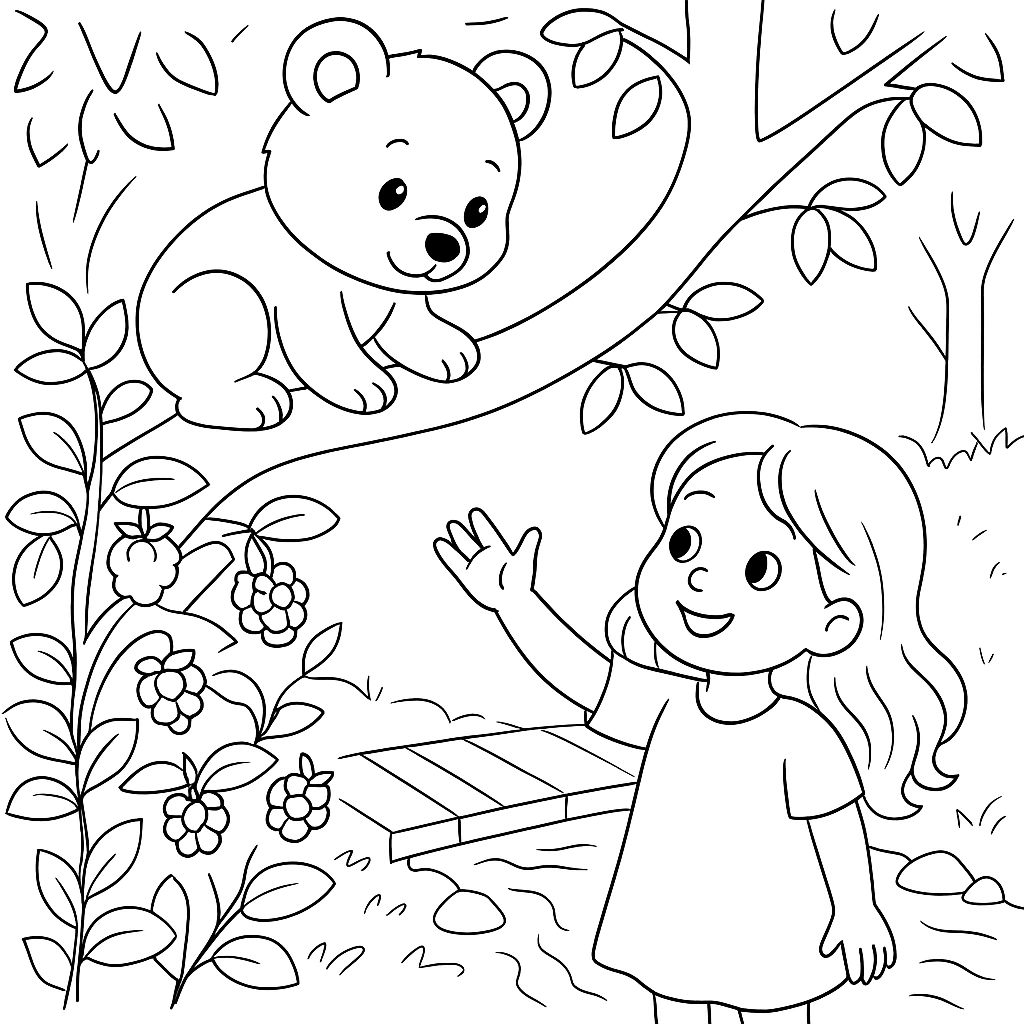 Раскраска по сказке "Аришка-трусишка"