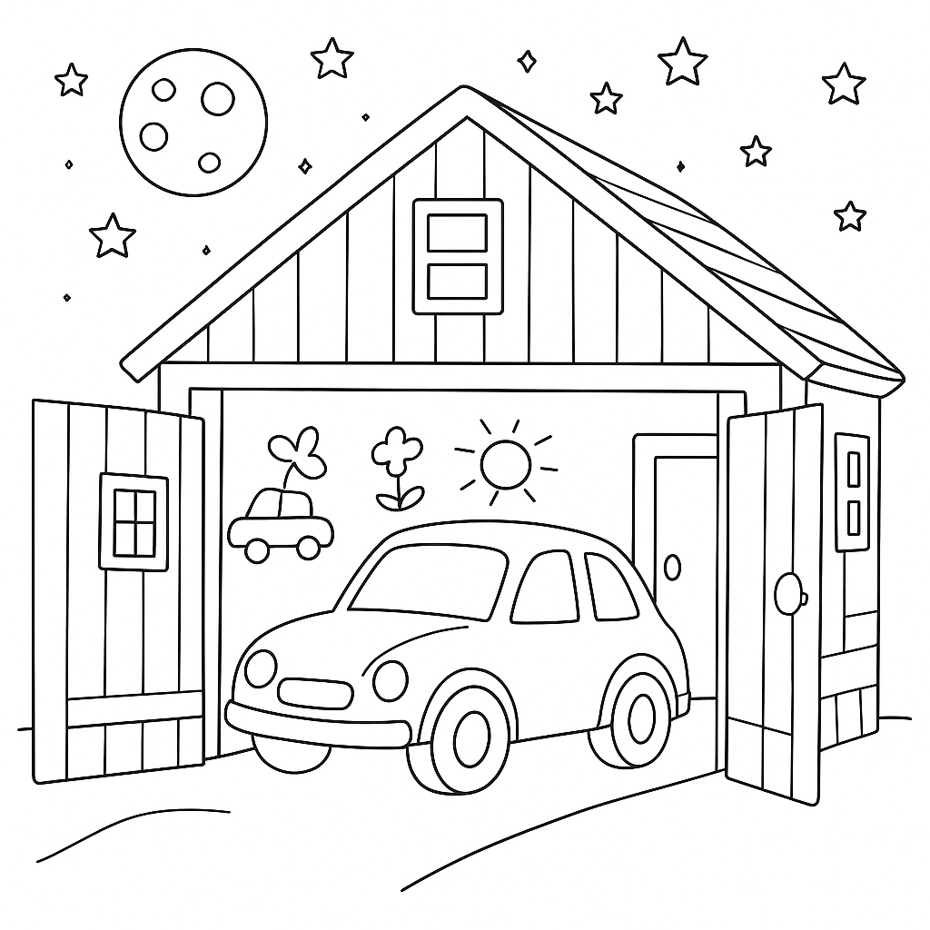 Раскраска по сказке "Поступай как машинка"